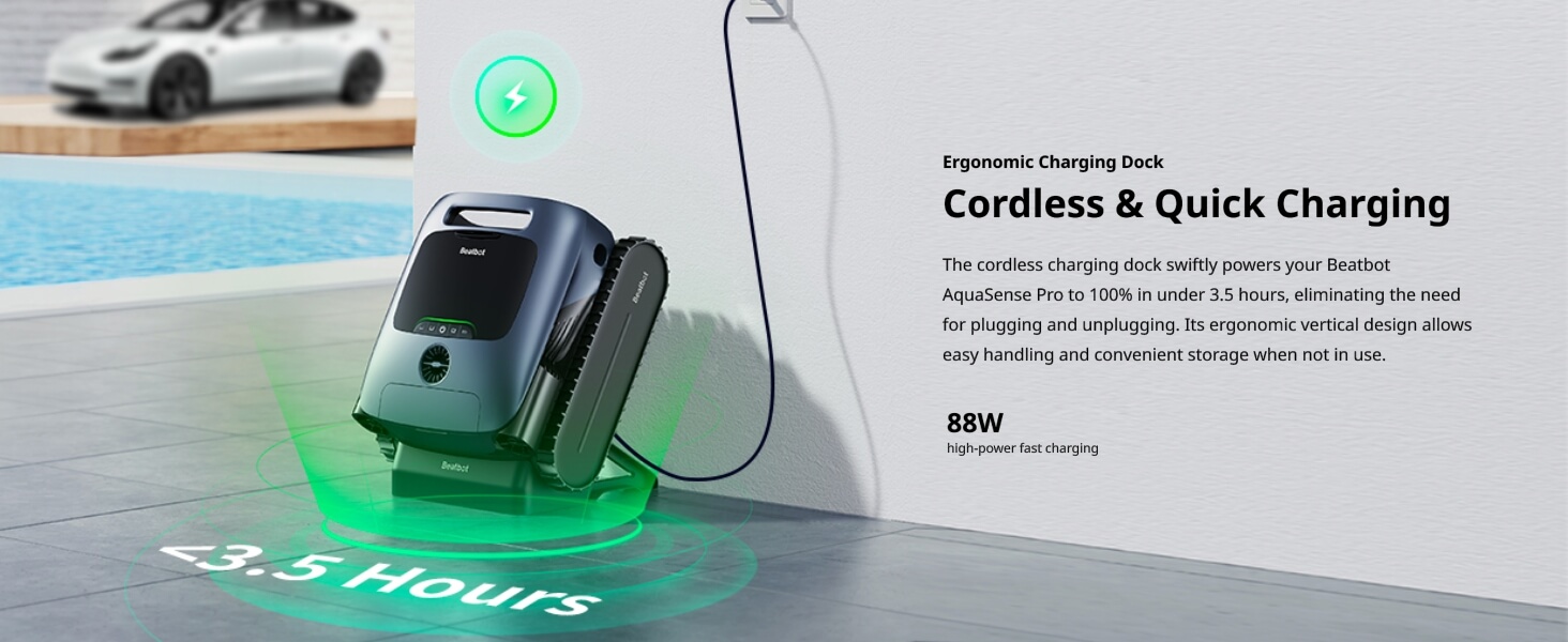 beatbot AquaSense Pro Cordless Robotic Pool Vacuum Charging